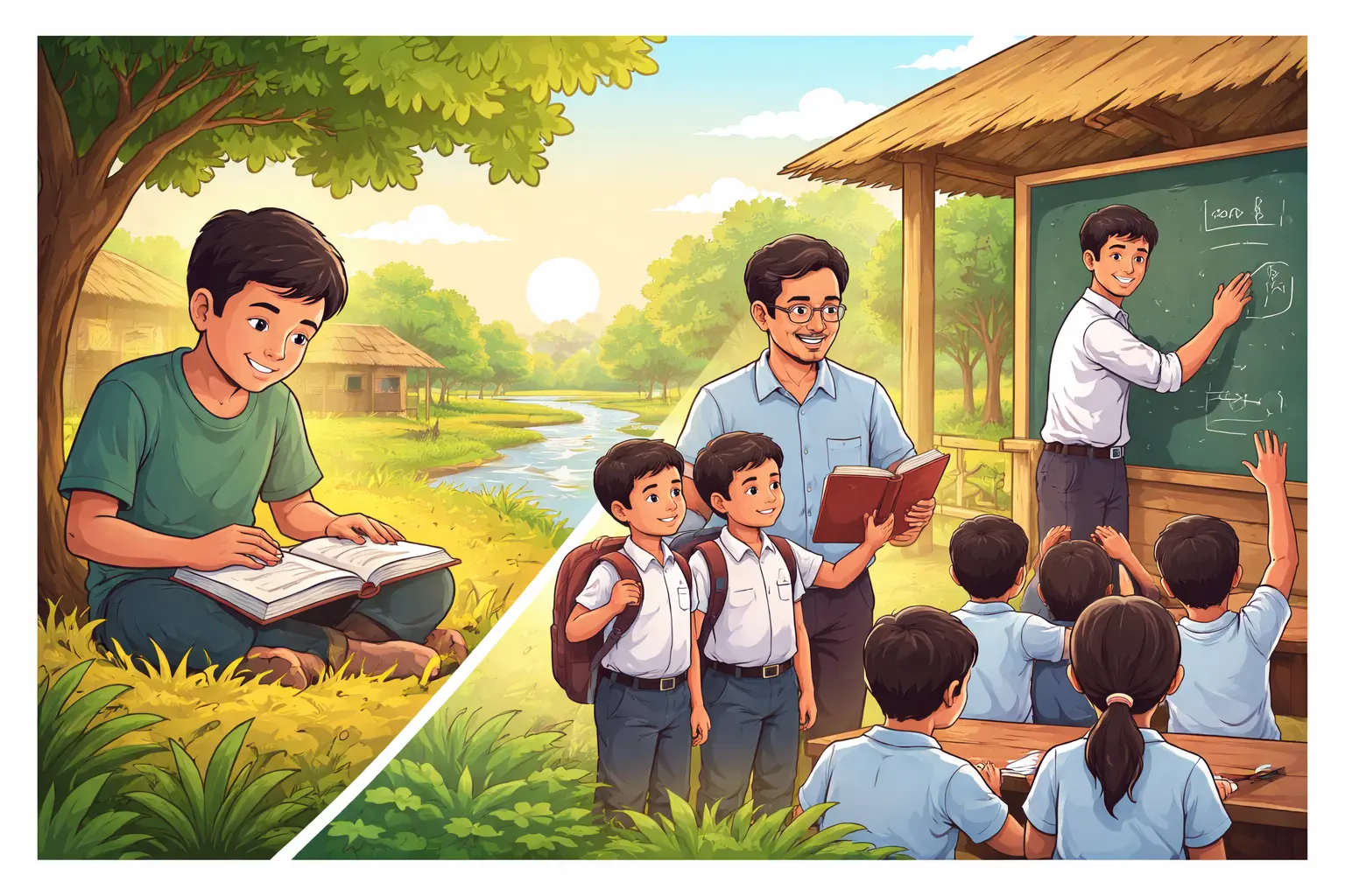 শিক্ষা সফরের অনুপ্রেরণামূলক দৃশ্য
